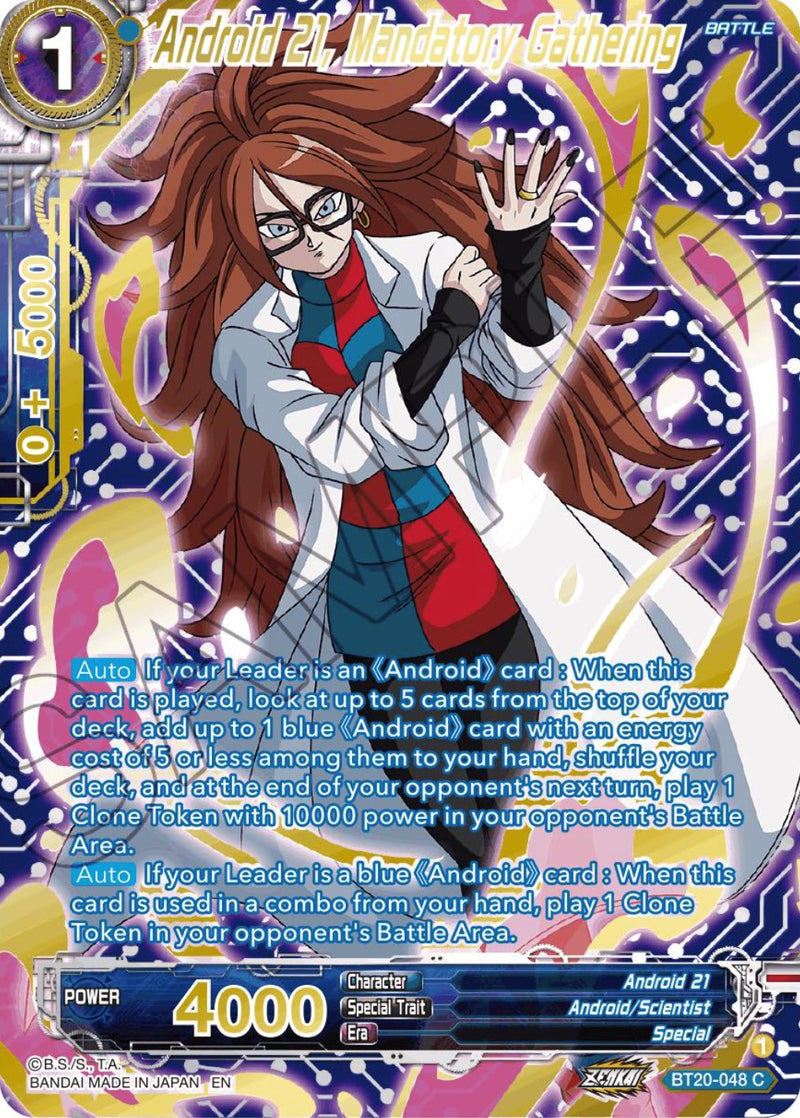 Android 21, Mandatory Gathering (Gold-Stamped) (BT20-048) [Power Absorbed] Dragon Ball Super