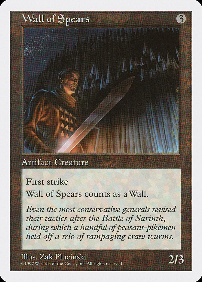 Wall of Spears [Fifth Edition] Magic: The Gathering