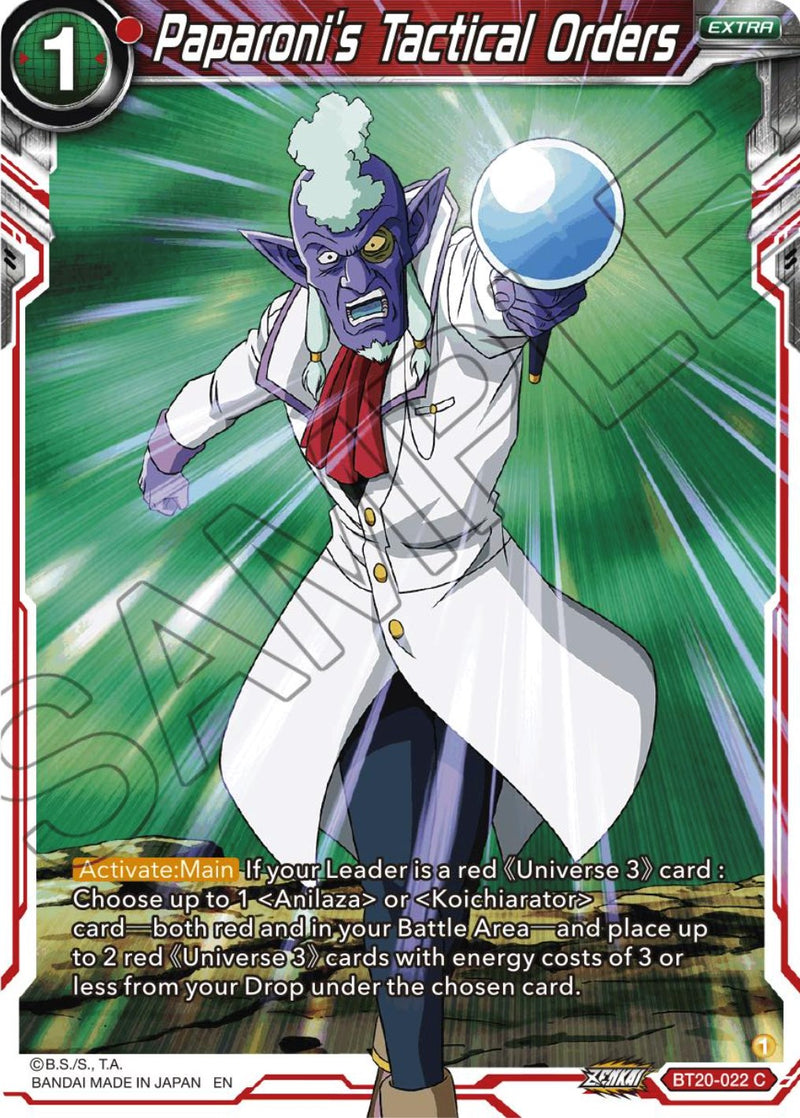 Paparoni's Tactical Orders (BT20-022) [Power Absorbed] Dragon Ball Super