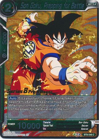 Son Goku, Prepping for Battle (BT8-046_PR) [Malicious Machinations Prerelease Promos] Dragon Ball Super