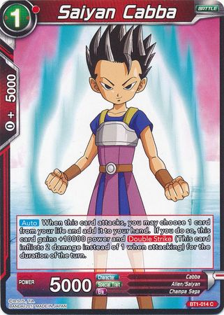 Saiyan Cabba (BT1-014) [Galactic Battle] Dragon Ball Super