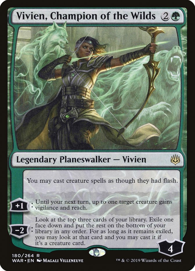 Vivien, Champion of the Wilds [War of the Spark] Magic: The Gathering