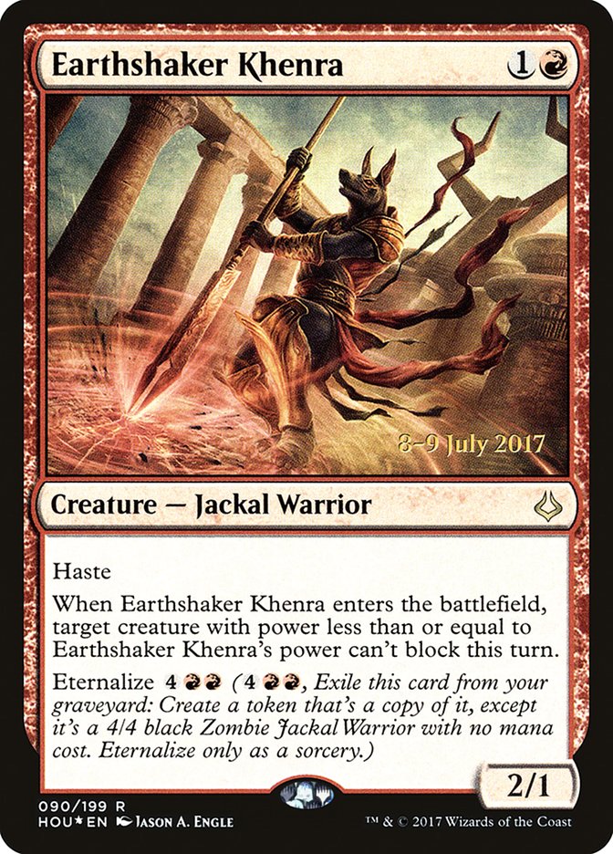 Earthshaker Khenra [Hour of Devastation Prerelease Promos] Magic: The Gathering