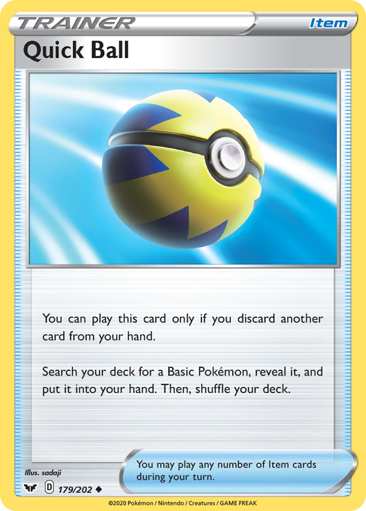 Quick Ball (179/202) [Sword & Shield: Base Set] Pokémon