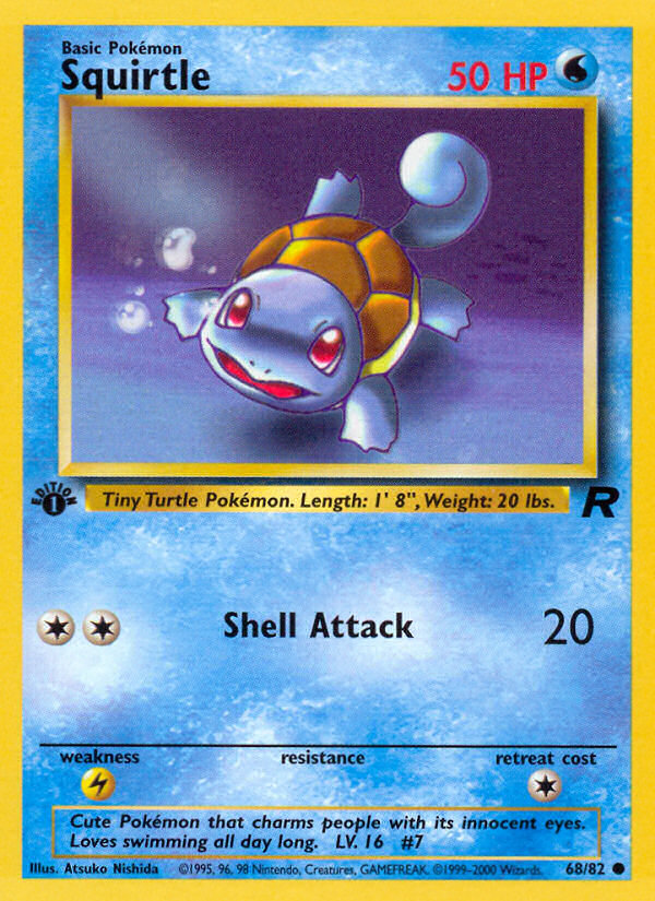 Squirtle (68/82) [Team Rocket 1st Edition] Pokémon