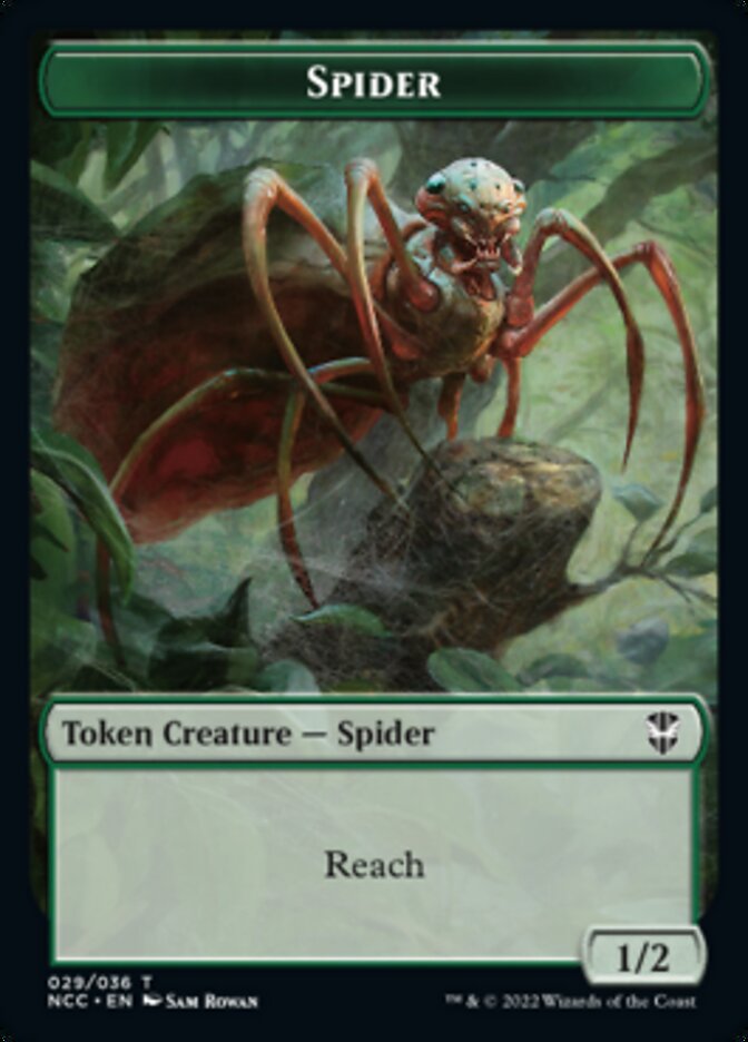 Treefolk // Spider Double-Sided Token [Streets of New Capenna Commander Tokens] Magic: The Gathering