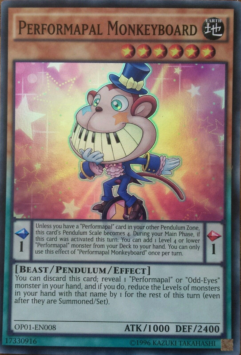 Performapal Monkeyboard [OP01-EN008] Super Rare Yu-Gi-Oh!