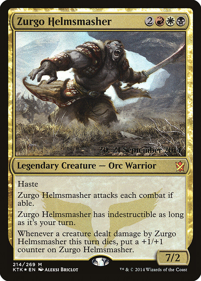 Zurgo Helmsmasher [Khans of Tarkir Prerelease Promos] Magic: The Gathering