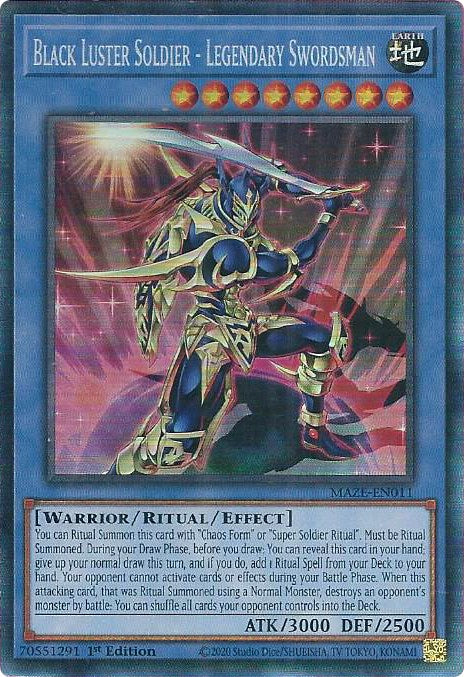 Black Luster Soldier - Legendary Swordsman [MAZE-EN011] Collector's Rare Yu-Gi-Oh!