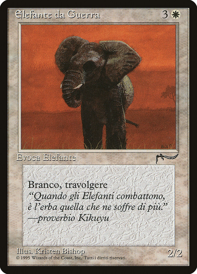 War Elephant (Italian) - "Elefante da Guerra" [Rinascimento] Magic: The Gathering