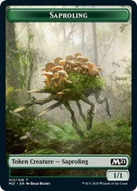 Saproling // Zombie Double-Sided Token [Core Set 2021 Tokens] Magic: The Gathering