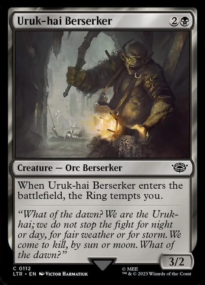 Uruk-hai Berserker [The Lord of the Rings: Tales of Middle-Earth] Magic: The Gathering