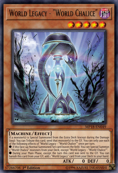 World Legacy - "World Chalice" [MP18-EN049] Rare Yu-Gi-Oh!