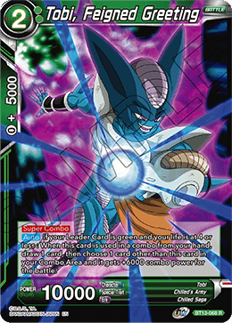 Tobi, Feigned Greeting (Rare) (BT13-068) [Supreme Rivalry] Dragon Ball Super