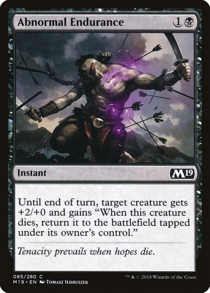 Abnormal Endurance [Core Set 2019] Magic: The Gathering