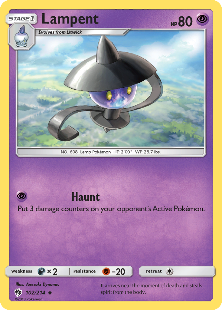 Lampent (102/214) [Sun & Moon: Lost Thunder] Pokémon