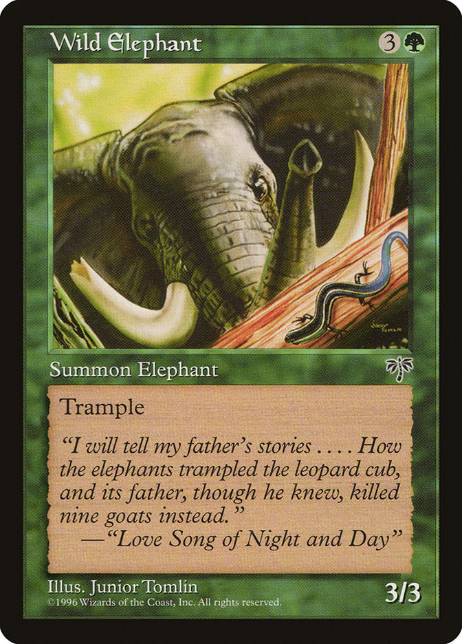 Wild Elephant [Mirage] Magic: The Gathering