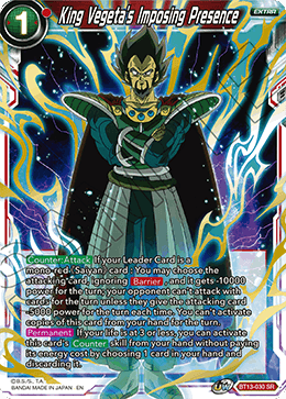 King Vegeta's Imposing Presence (BT13-030) [Supreme Rivalry] Dragon Ball Super