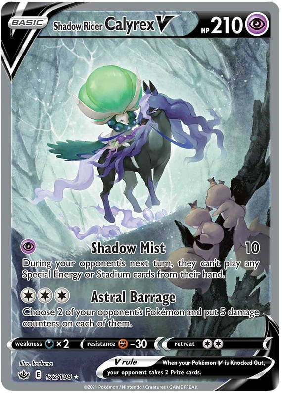 Shadow Rider Calyrex V (172/198) [Sword & Shield: Chilling Reign] Pokémon