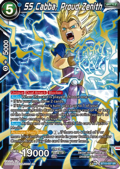 SS Cabba, Proud Zenith (BT15-037) [Saiyan Showdown] Dragon Ball Super