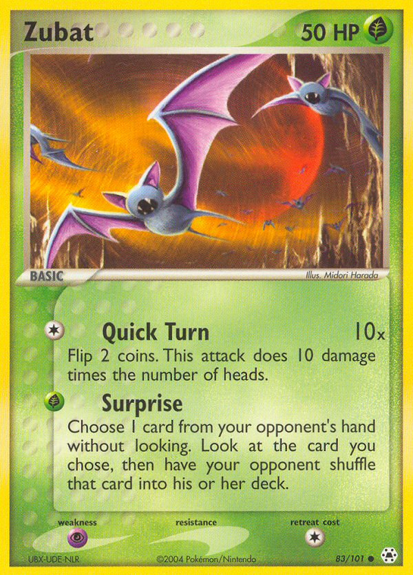 Zubat (83/101) [EX: Hidden Legends] Pokémon