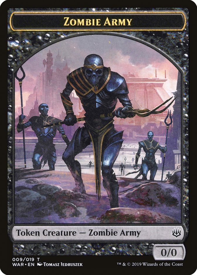 Zombie Army Token (009/019) [War of the Spark Tokens] Magic: The Gathering