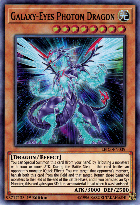 Galaxy-Eyes Photon Dragon [LED3-EN039] Super Rare Yu-Gi-Oh!