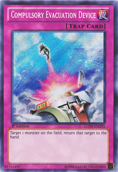 Compulsory Evacuation Device [LCJW-EN295] Secret Rare Yu-Gi-Oh!