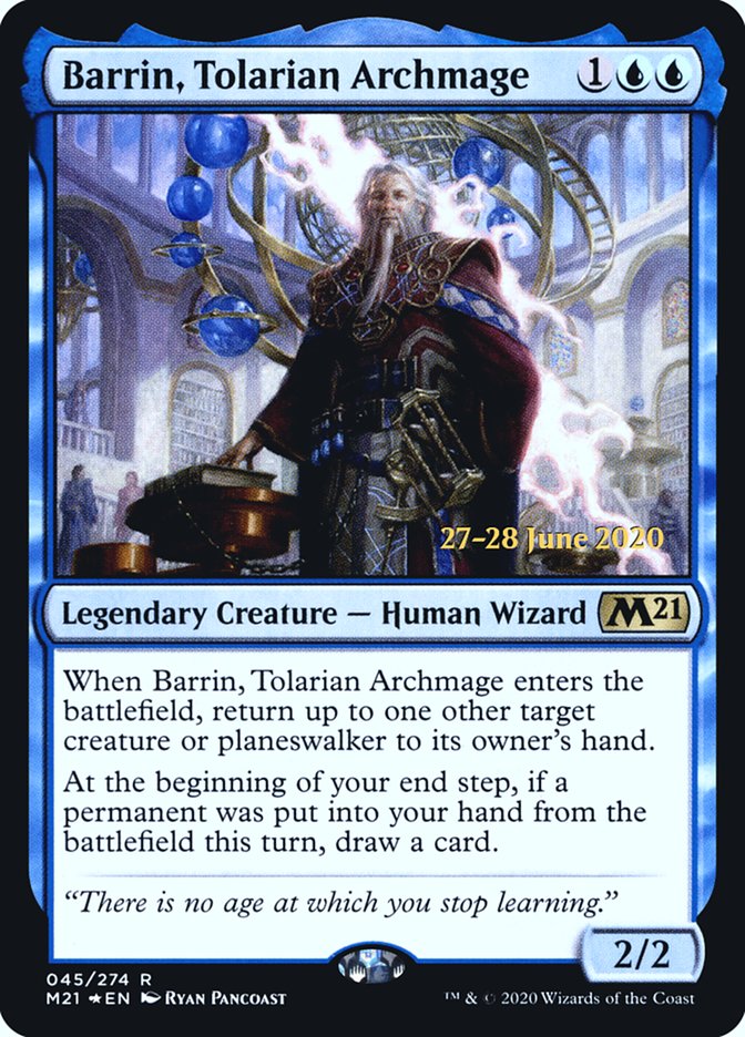 Barrin, Tolarian Archmage [Core Set 2021 Prerelease Promos] Magic: The Gathering