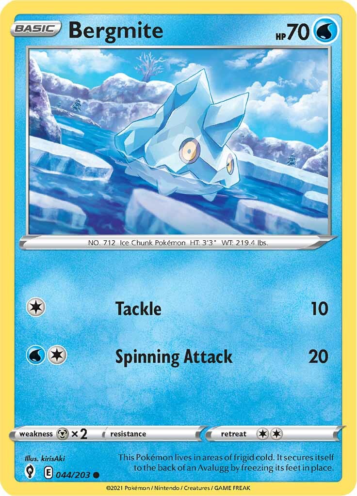 Bergmite (044/203) [Sword & Shield: Evolving Skies] Pokémon