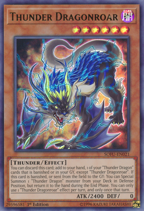 Thunder Dragonroar [SOFU-EN021] Ultra Rare Yu-Gi-Oh!