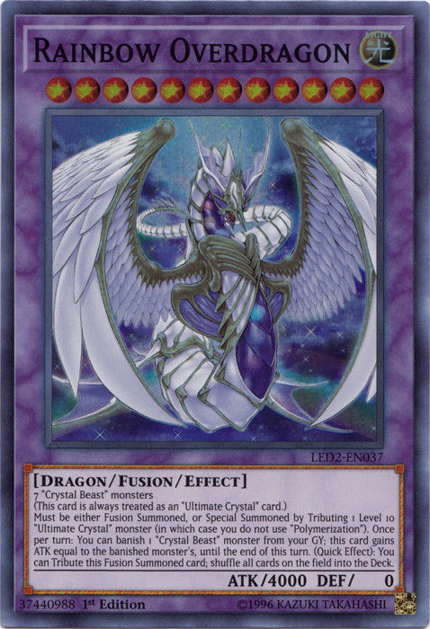 Rainbow Overdragon [LED2-EN037] Super Rare Yu-Gi-Oh!