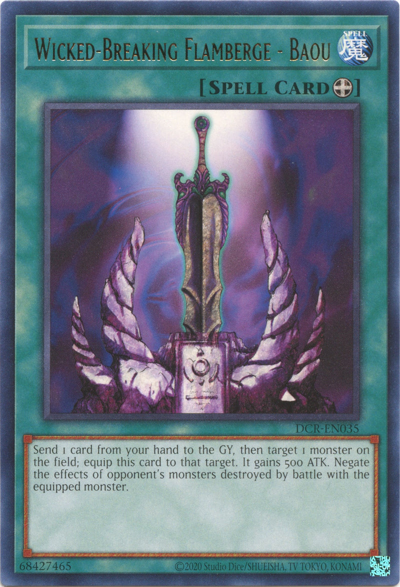 Wicked-Breaking Flamberge - Baou (25th Anniversary) [DCR-EN035] Rare Yu-Gi-Oh!