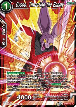 Dyspo, Thwarting the Enemy (BT14-019) [Cross Spirits] Dragon Ball Super