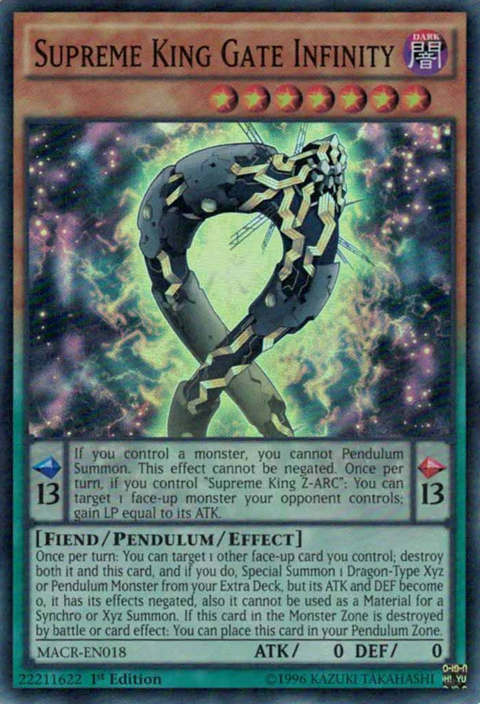 Supreme King Gate Infinity [MACR-EN018] Super Rare Yu-Gi-Oh!