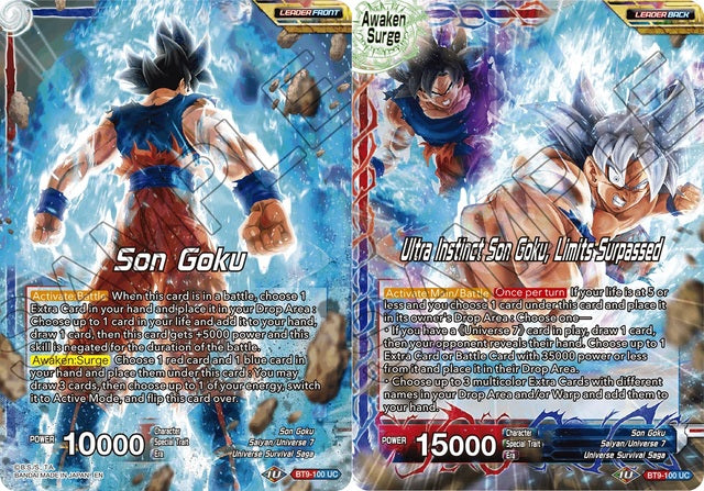 Son Goku // Ultra Instinct Son Goku, Limits Surpassed (BT9-100) [Universal Onslaught] Dragon Ball Super