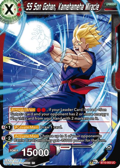 SS Son Gohan, Kamehameha Miracle (BT15-003) [Saiyan Showdown] Dragon Ball Super