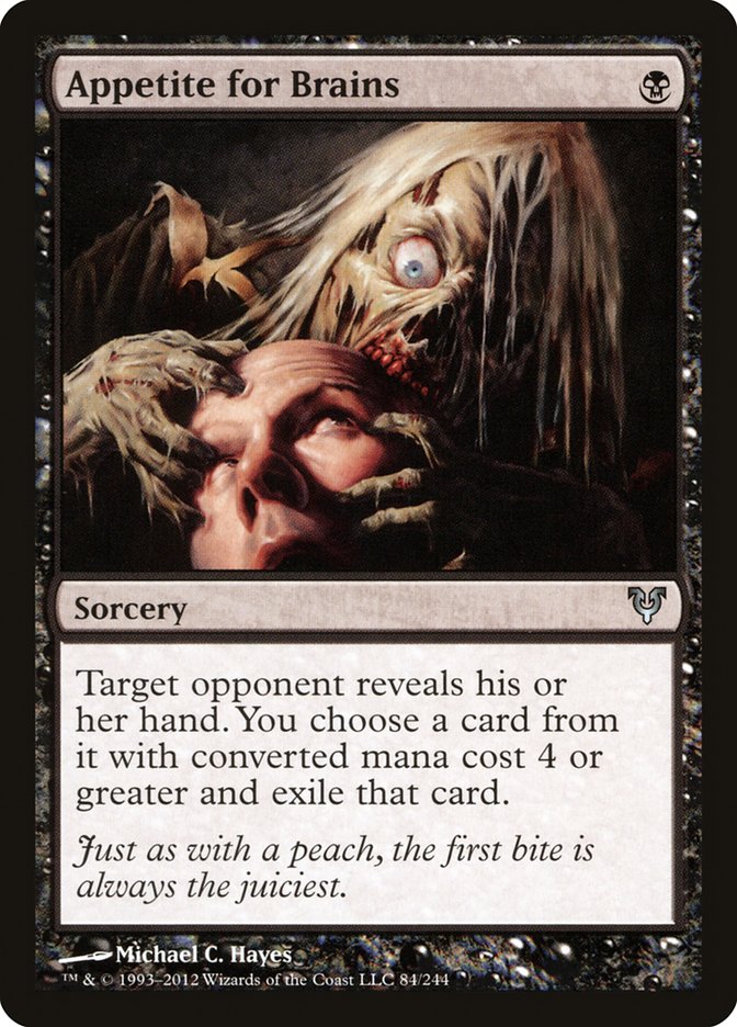 Appetite for Brains [Avacyn Restored] Magic: The Gathering