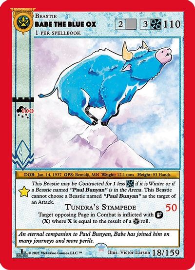 Babe The Blue Ox [Cryptid Nation: First Edition] Metazoo