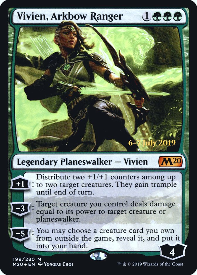Vivien, Arkbow Ranger [Core Set 2020 Prerelease Promos] Magic: The Gathering
