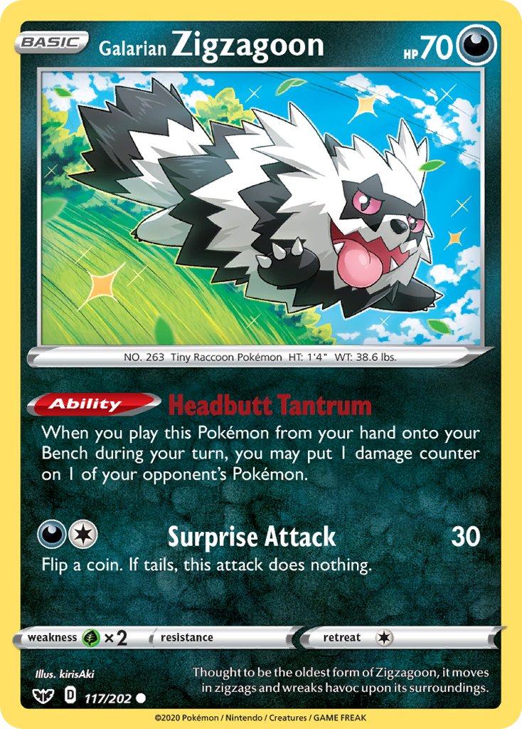 Galarian Zigzagoon (117/202) [Sword & Shield: Base Set] Pokémon