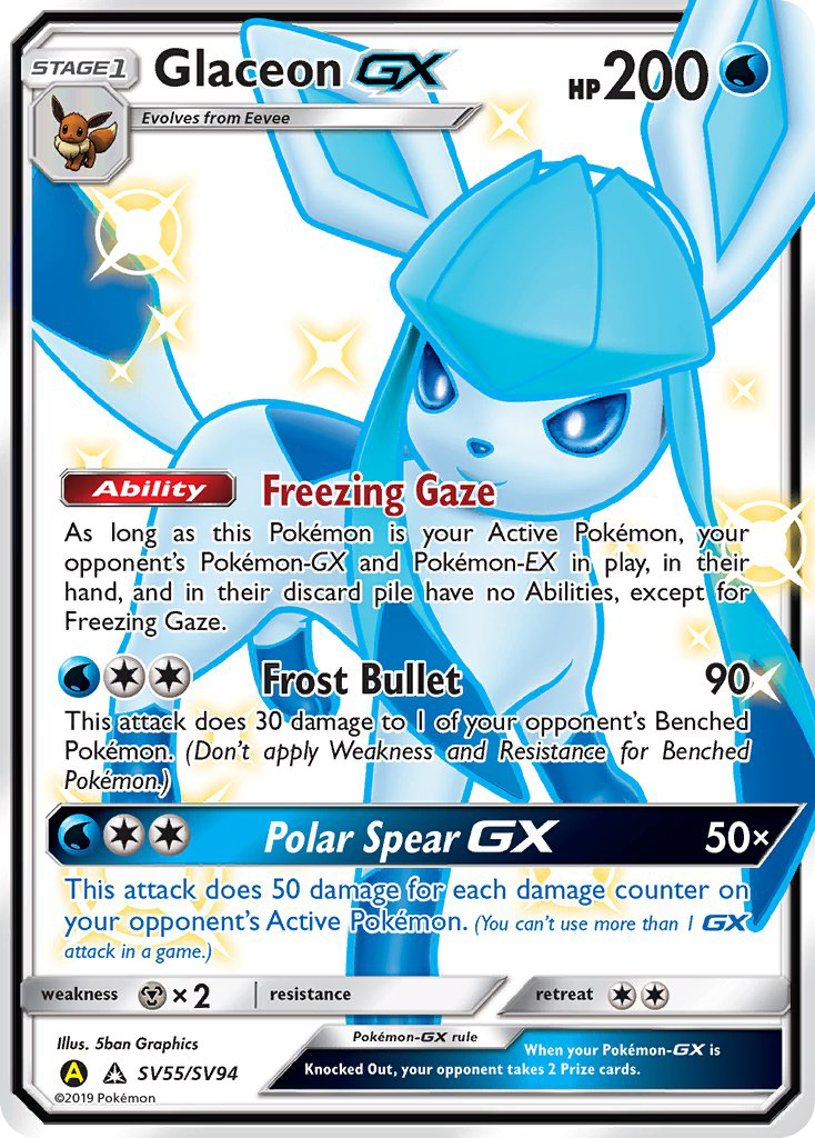 Glaceon GX (SV55/SV94) [Sun & Moon: Hidden Fates - Shiny Vault] Pokémon