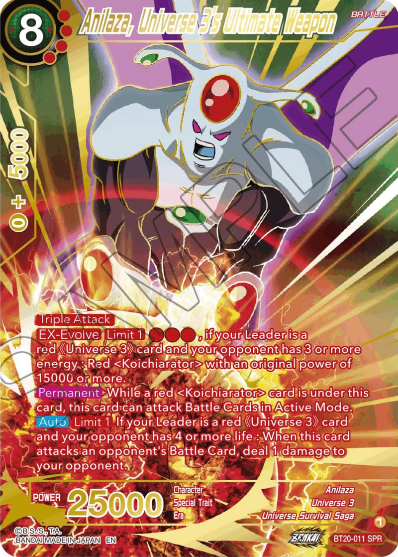 Anilaza, Universe 3's Ultimate Weapon (SPR) (BT20-011) [Power Absorbed] Dragon Ball Super