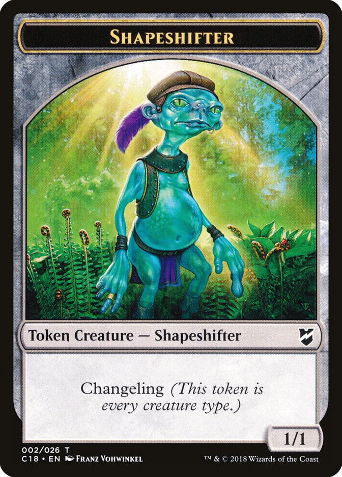 Zombie // Shapeshifter Double-Sided Token [Commander 2018 Tokens] Magic: The Gathering