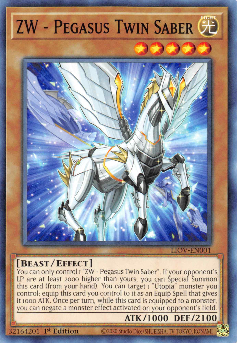 ZW - Pegasus Twin Saber [LIOV-EN001] Common Yu-Gi-Oh!