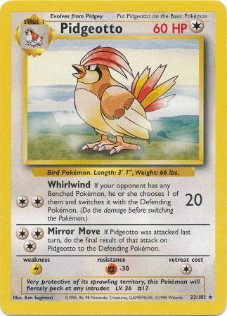 Pidgeotto (22/102) [Base Set Unlimited] Pokémon