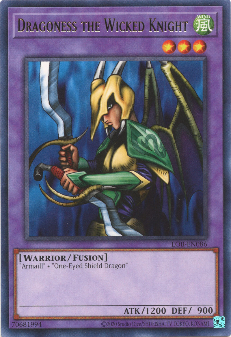 Dragoness the Wicked Knight (25th Anniversary) [LOB-EN086] Rare Yu-Gi-Oh!