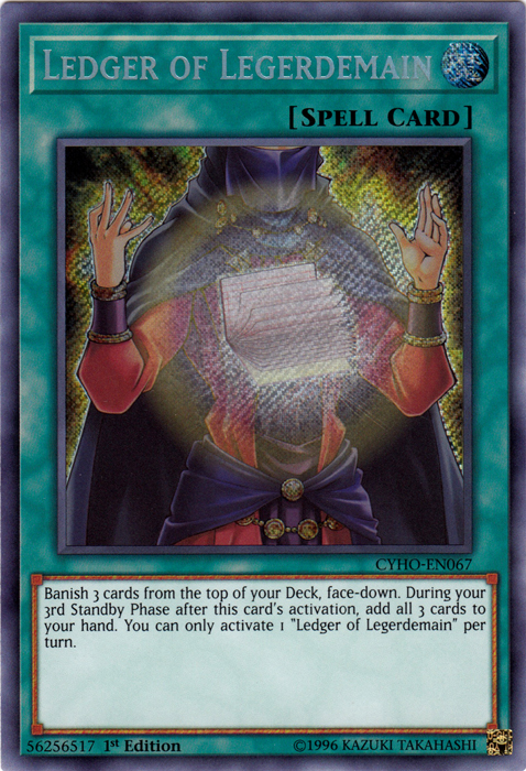 Ledger of Legerdemain [CYHO-EN067] Secret Rare Yu-Gi-Oh!