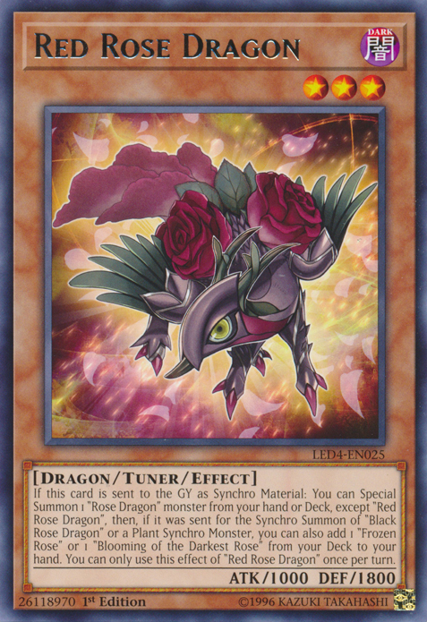 Red Rose Dragon [LED4-EN025] Rare Yu-Gi-Oh!