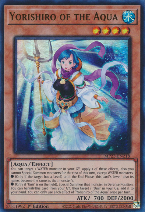 Yorishiro of the Aqua [MP23-EN218] Ultra Rare Yu-Gi-Oh!